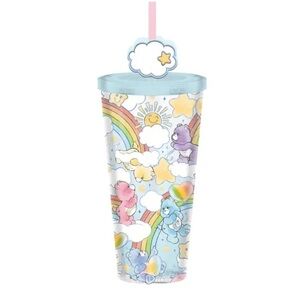 Care Bears Colorful Water Bottle with Straw